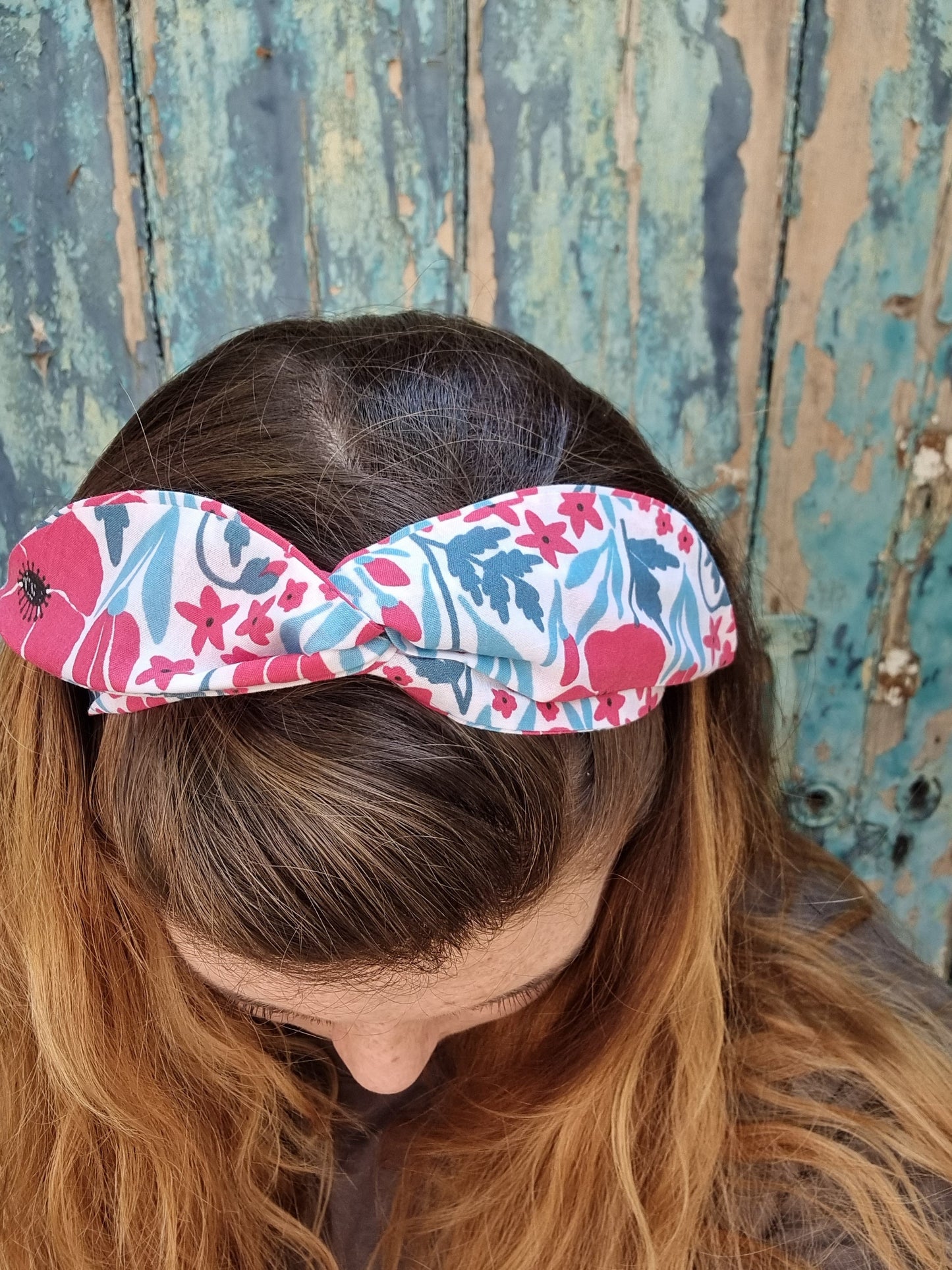 Abstract Poppies Wired Headband