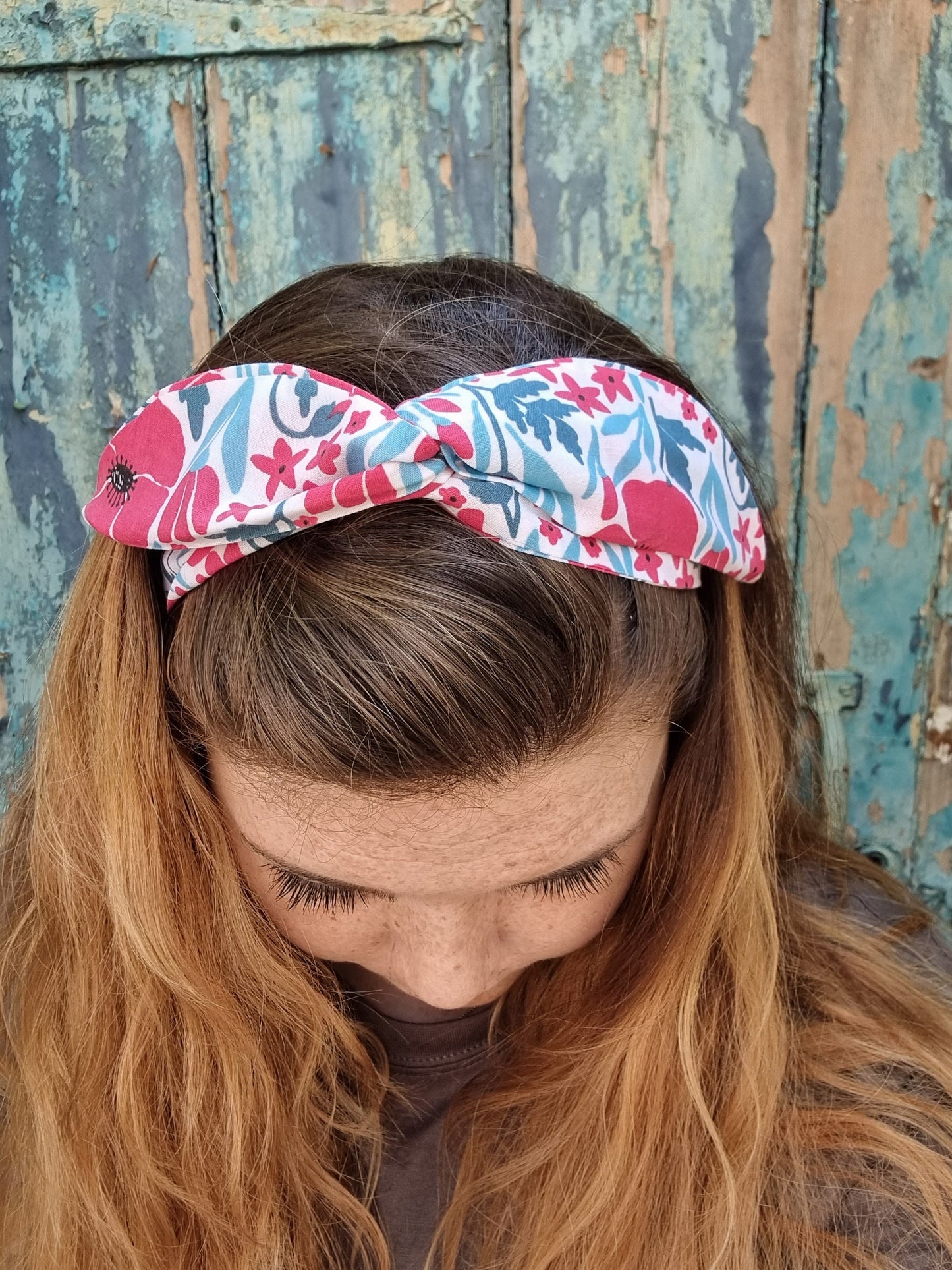 Abstract Poppies Wired Headband