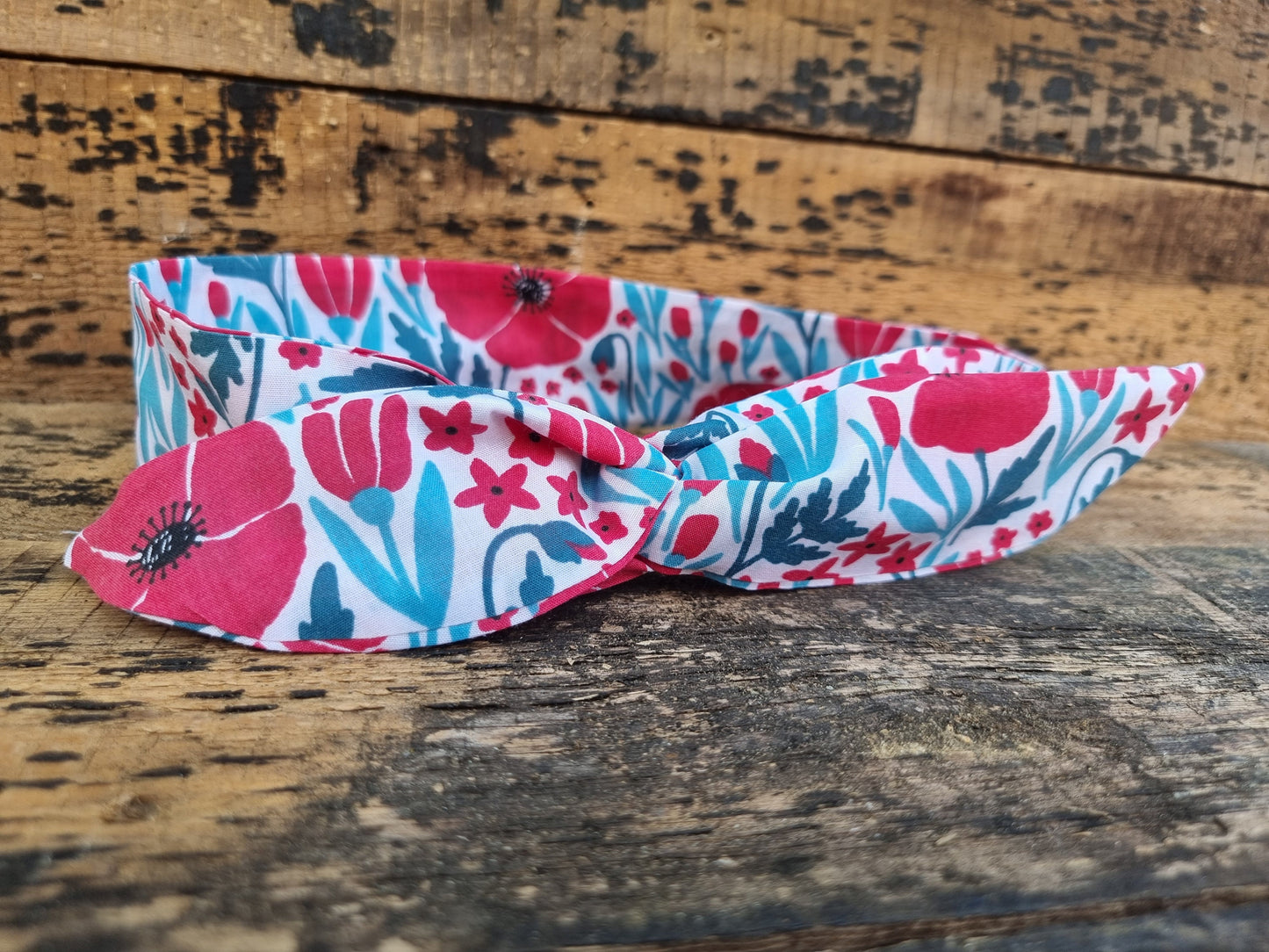 Abstract Poppies Wired Headband