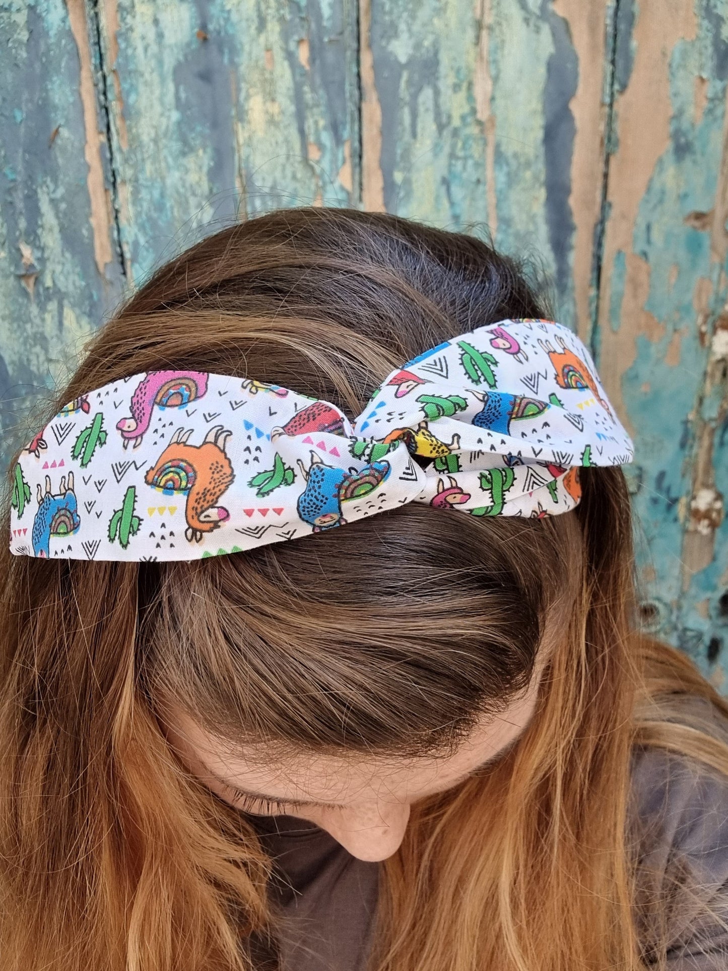 Funky Colourful Llamas Wired Headband