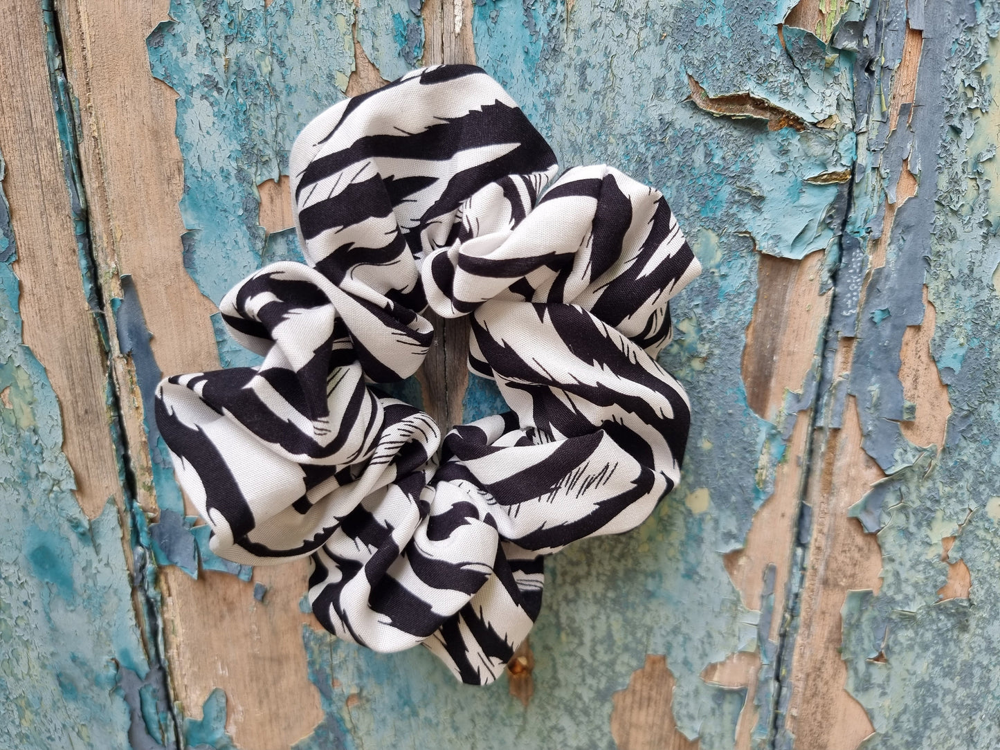 Zebra Print Super Soft Crepe Scrunchie | Hair Tie