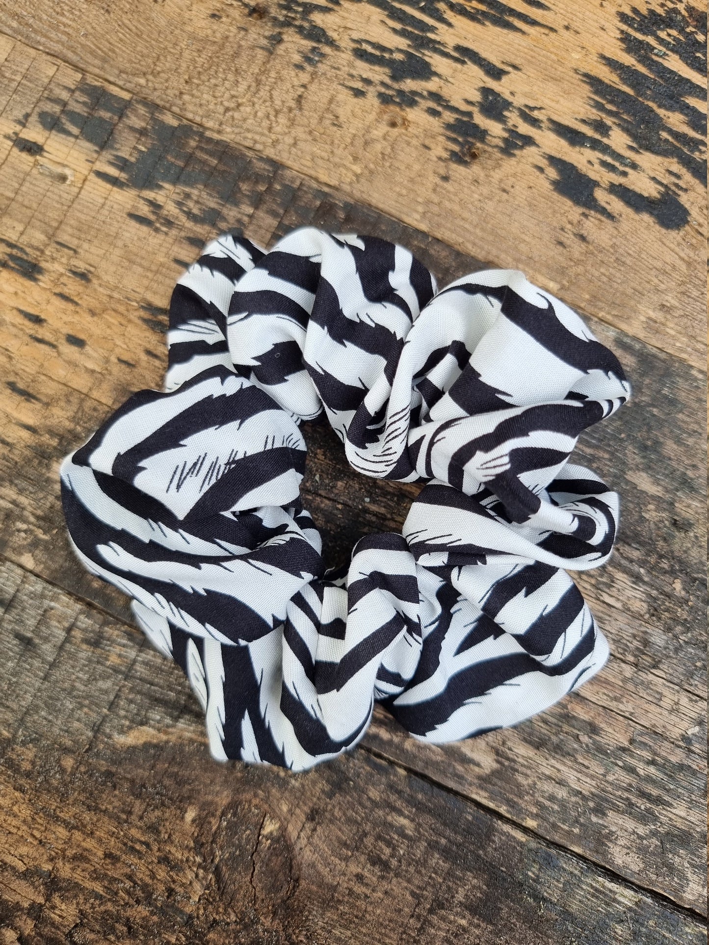 Zebra Print Super Soft Crepe Scrunchie | Hair Tie