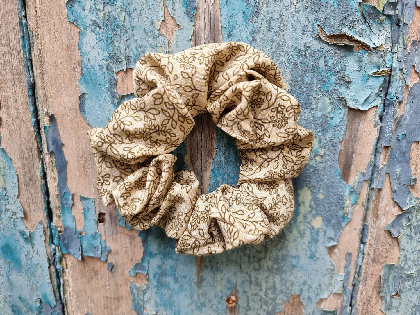 Super Soft Light Olive Vine Scrunchie | Hair Tie