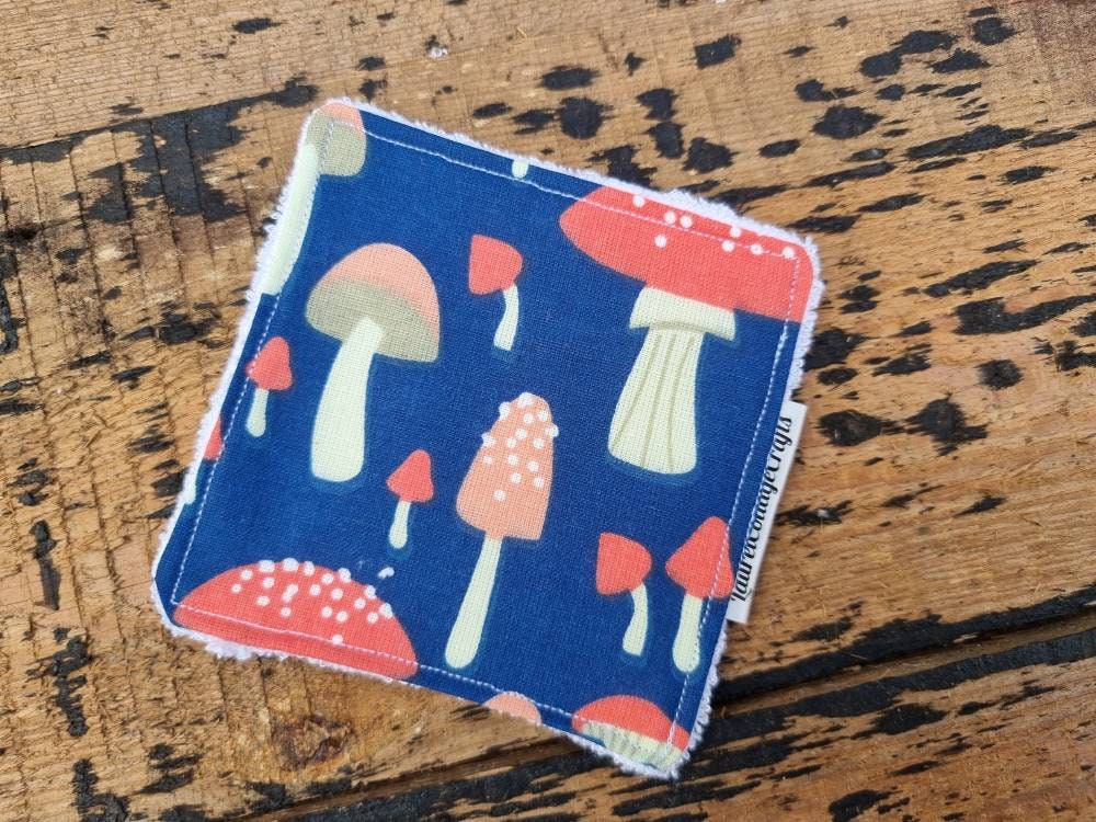 Mushroom Reusable Makeup Wipes | 100% Bamboo Towelling