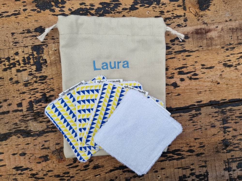 Triangle Lines Reusable Makeup Wipes | 100% Bamboo Towelling