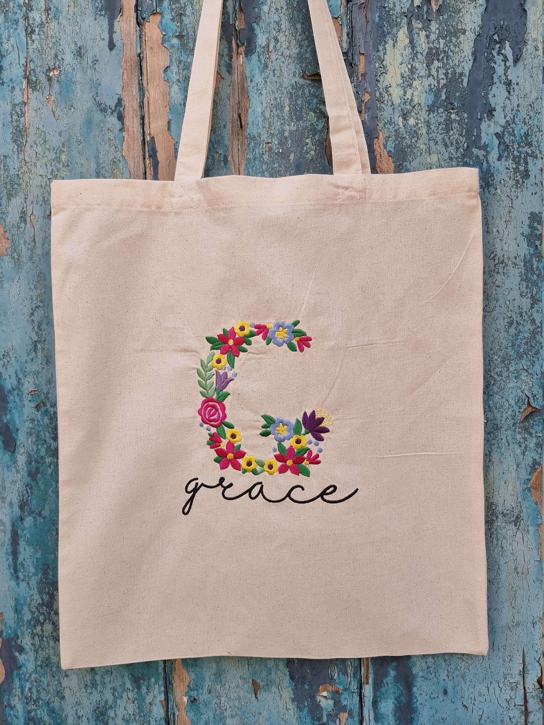 Grace bag with floral embroidery sale