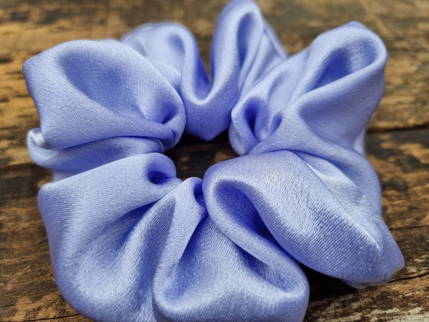 Lilac Soft Satin Crepe Scrunchie | Hair Tie