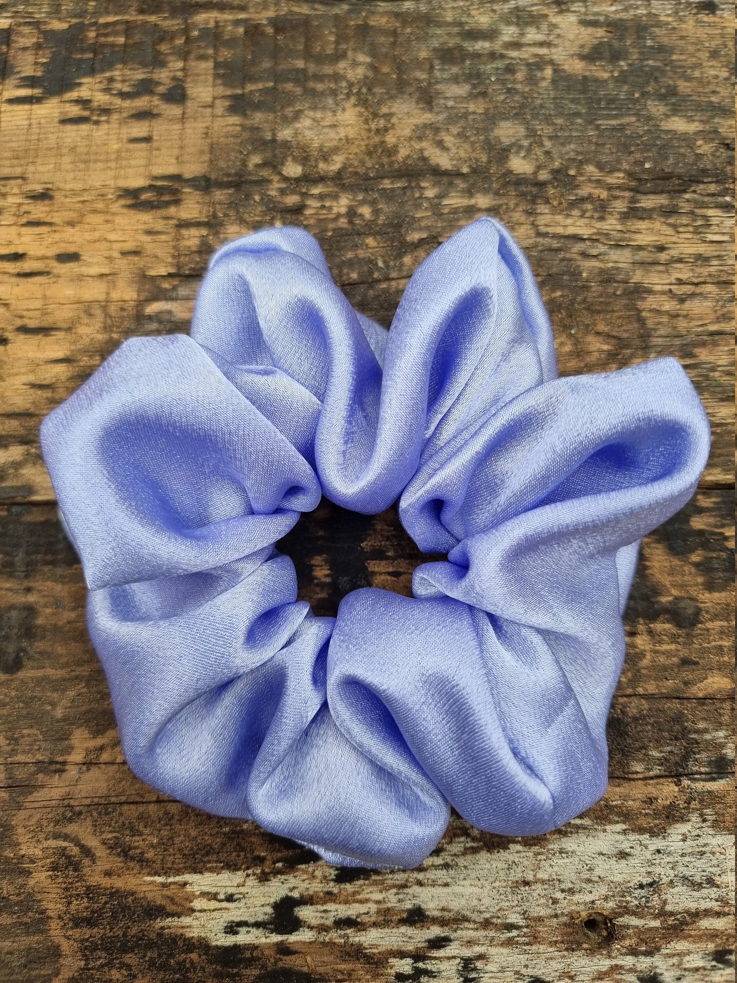 Lilac Soft Satin Crepe Scrunchie | Hair Tie