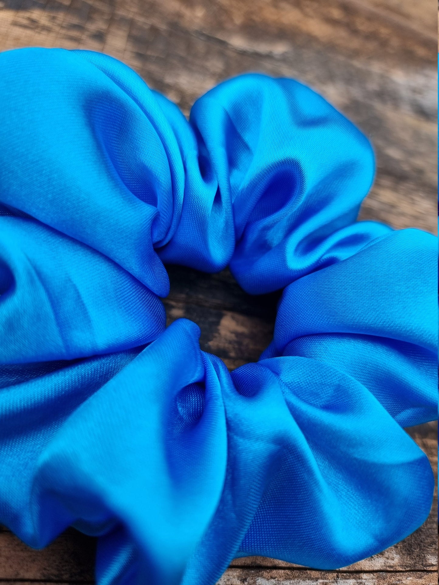 Royal Blue Satin Scrunchie | Hair Tie