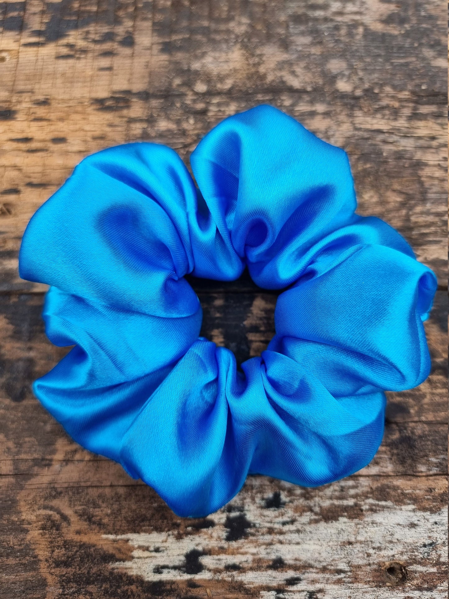 Royal Blue Satin Scrunchie | Hair Tie