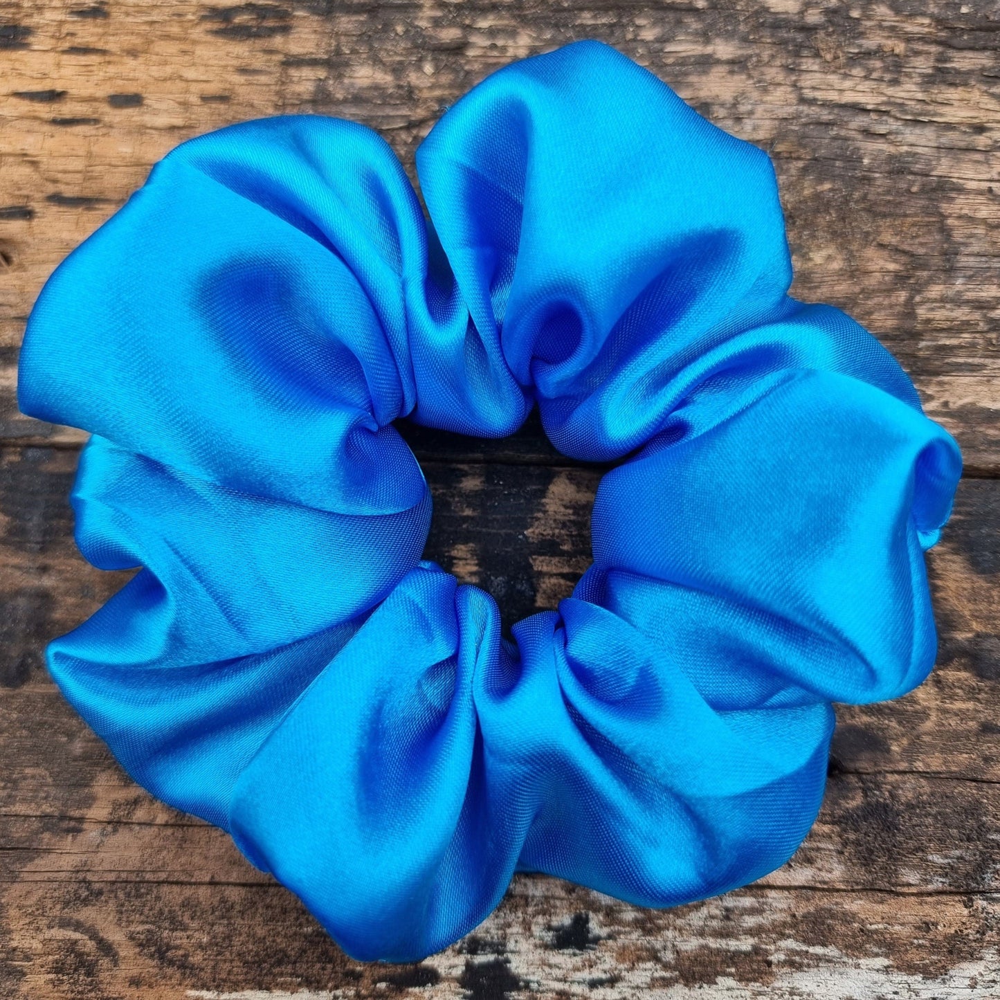 Royal Blue Satin Scrunchie | Hair Tie