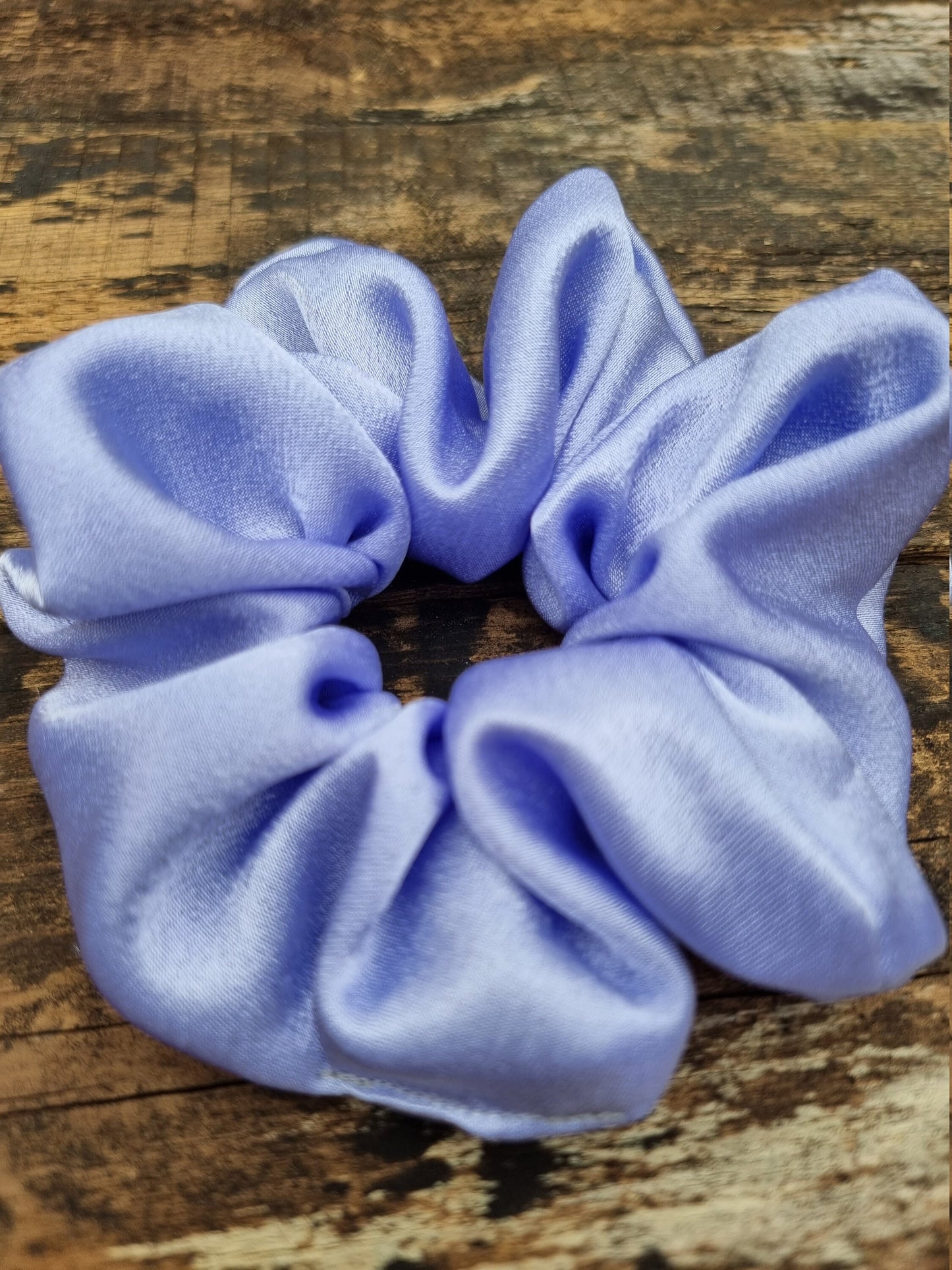 Lilac Soft Satin Crepe Scrunchie | Hair Tie