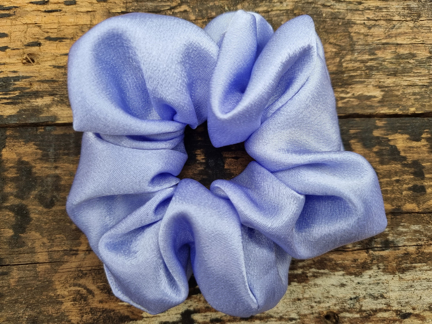 Lilac Soft Satin Crepe Scrunchie | Hair Tie