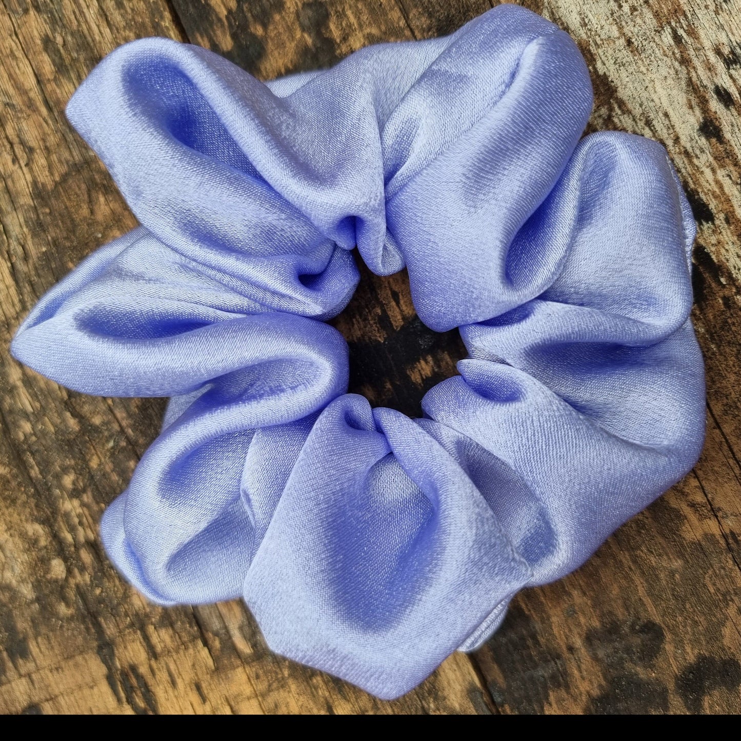 Lilac Soft Satin Crepe Scrunchie | Hair Tie