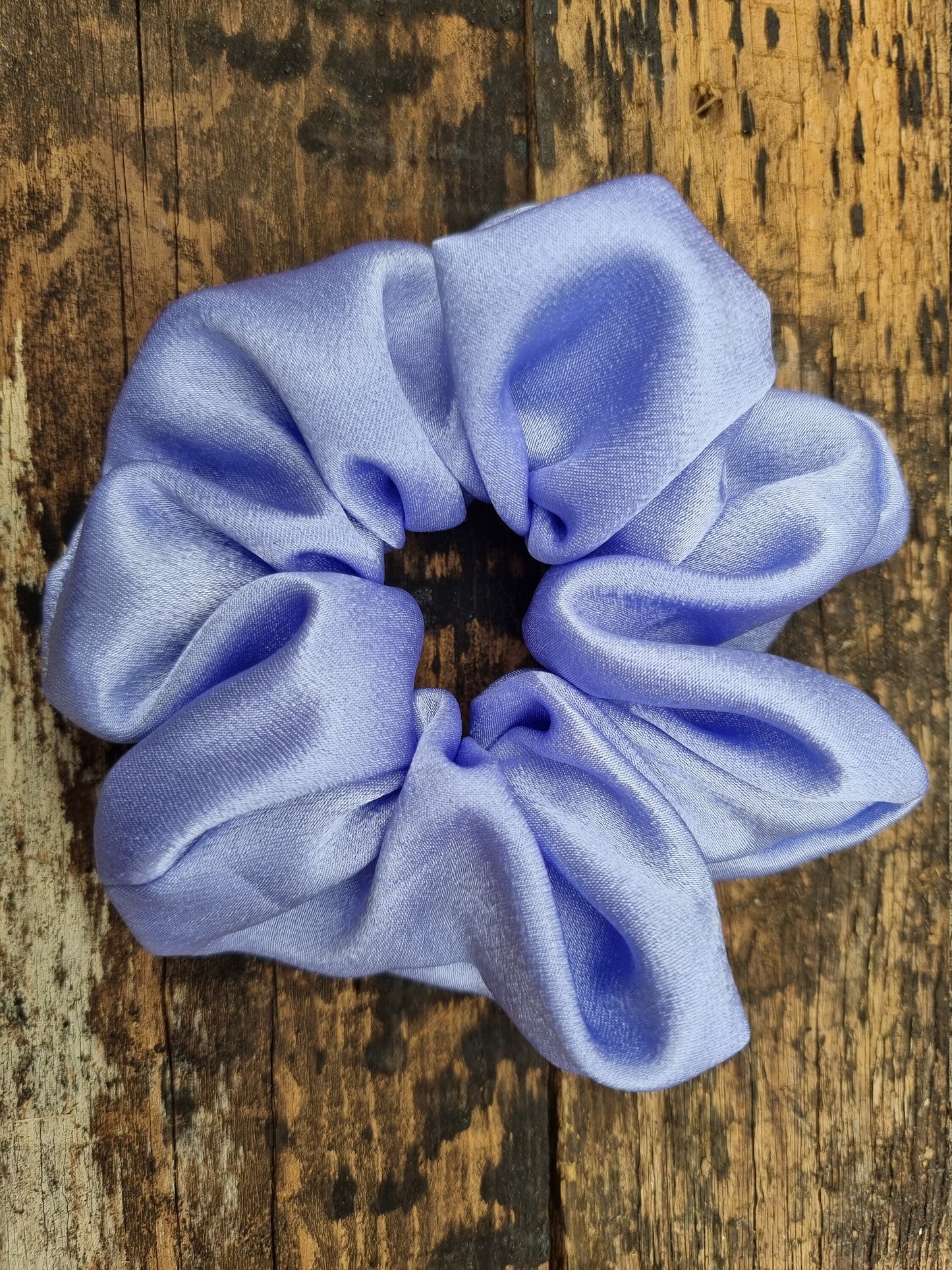 Lilac Soft Satin Crepe Scrunchie | Hair Tie