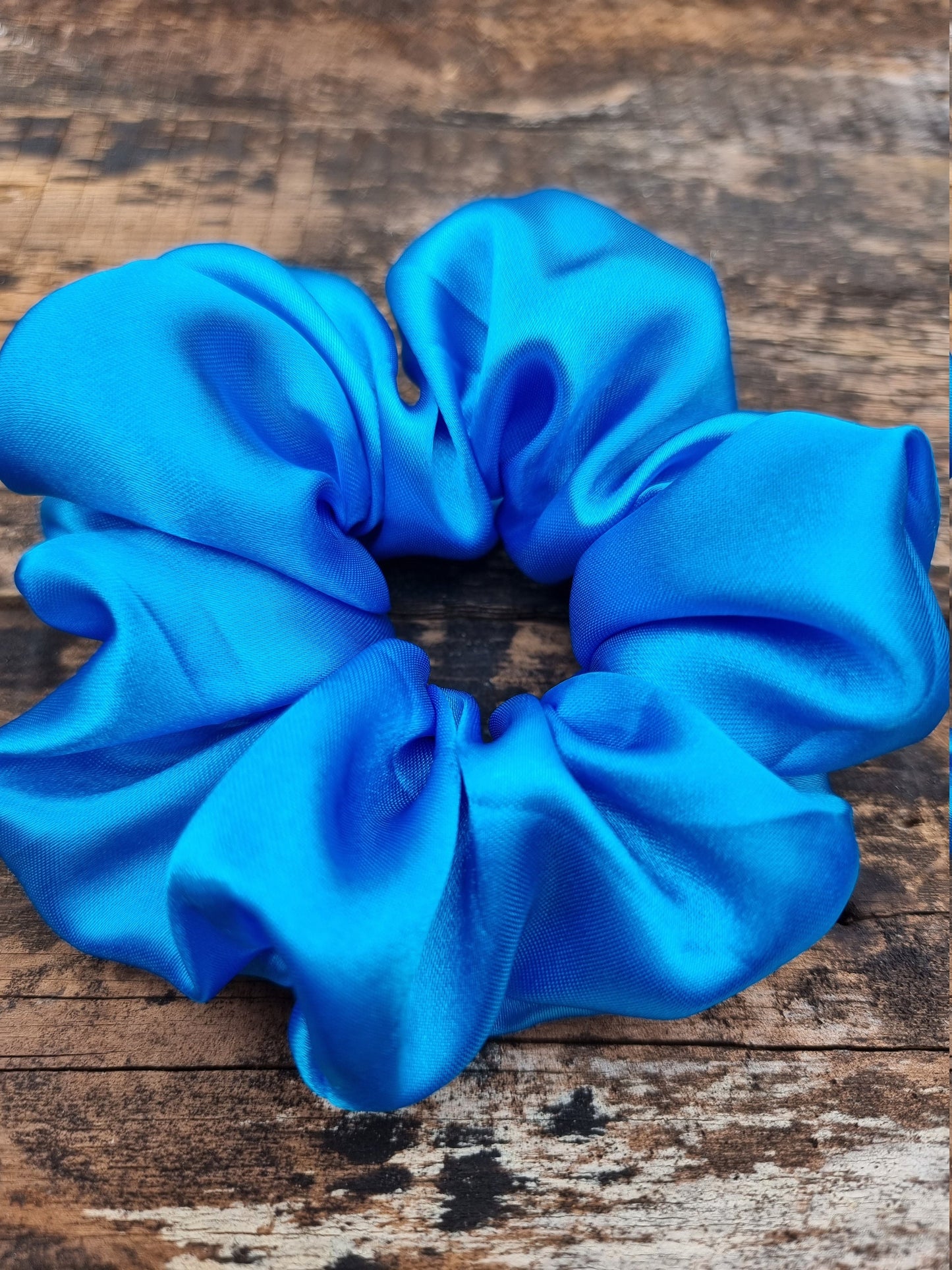 Royal Blue Satin Scrunchie | Hair Tie