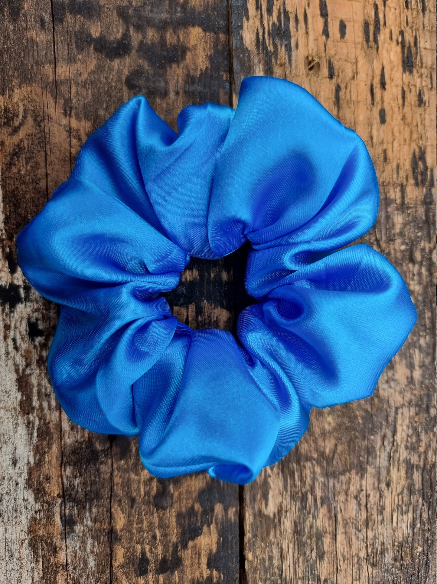 Royal Blue Satin Scrunchie | Hair Tie