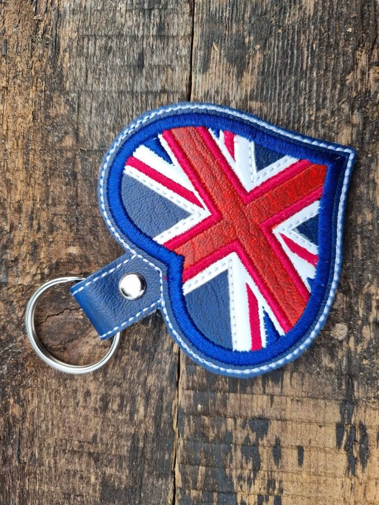 Union Jack Heart Keychain