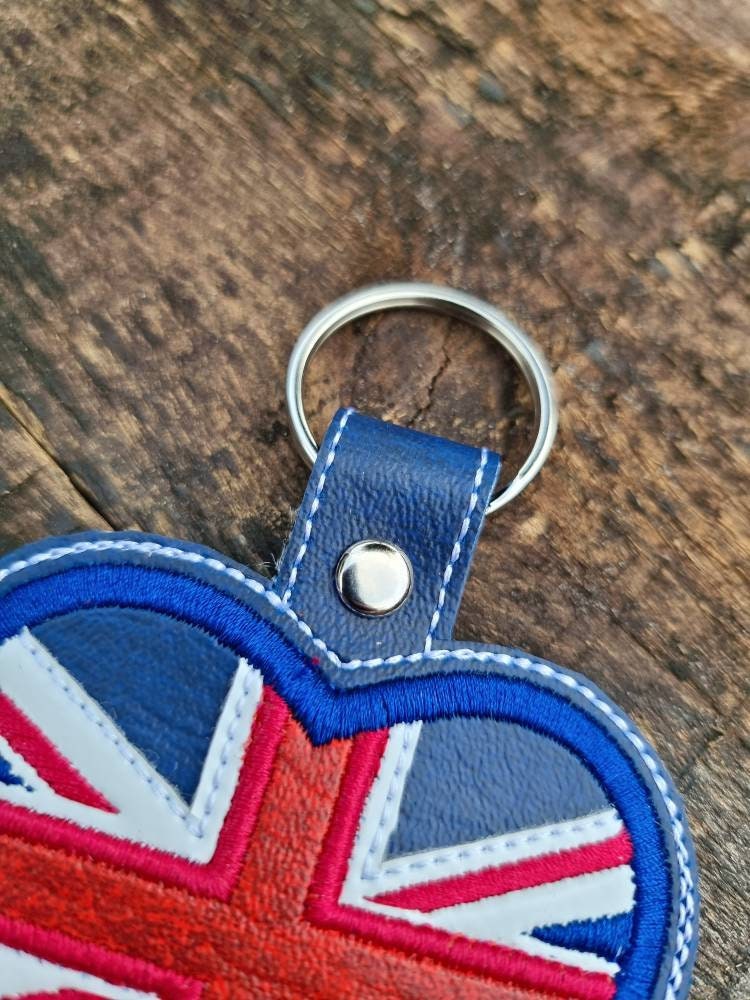 Union Jack Heart Keychain