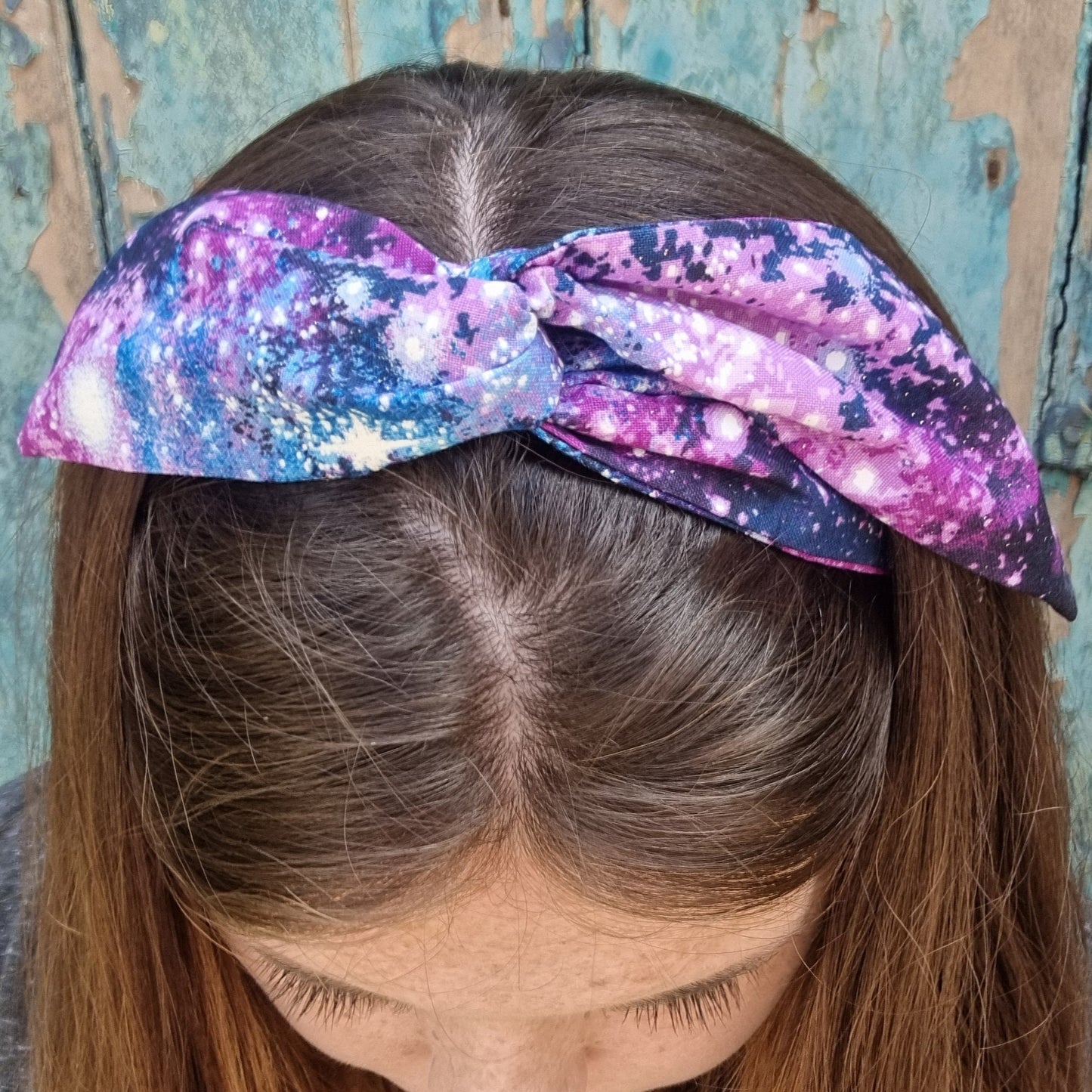 Sparkly Purple Galaxy Wired Headband