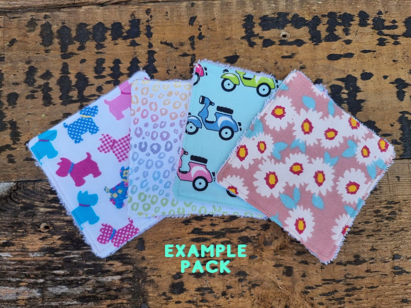 Mystery Reusable Bamboo Wipes | Random 4 Pack |  Bamboo Towelling