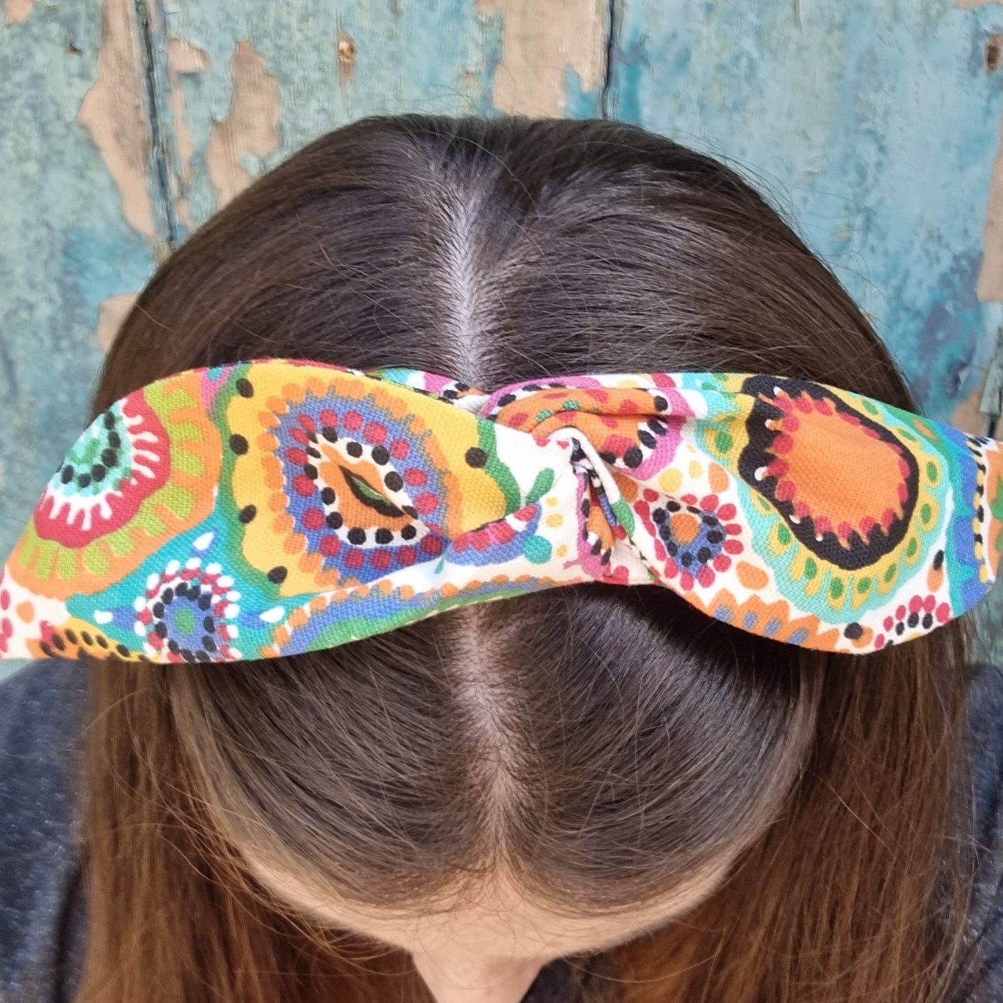 Bright and Colourful Circles Wired Headband | Hair Wrap Accessory | Rockabilly Vintage Look | Knot band | Gifts for Her