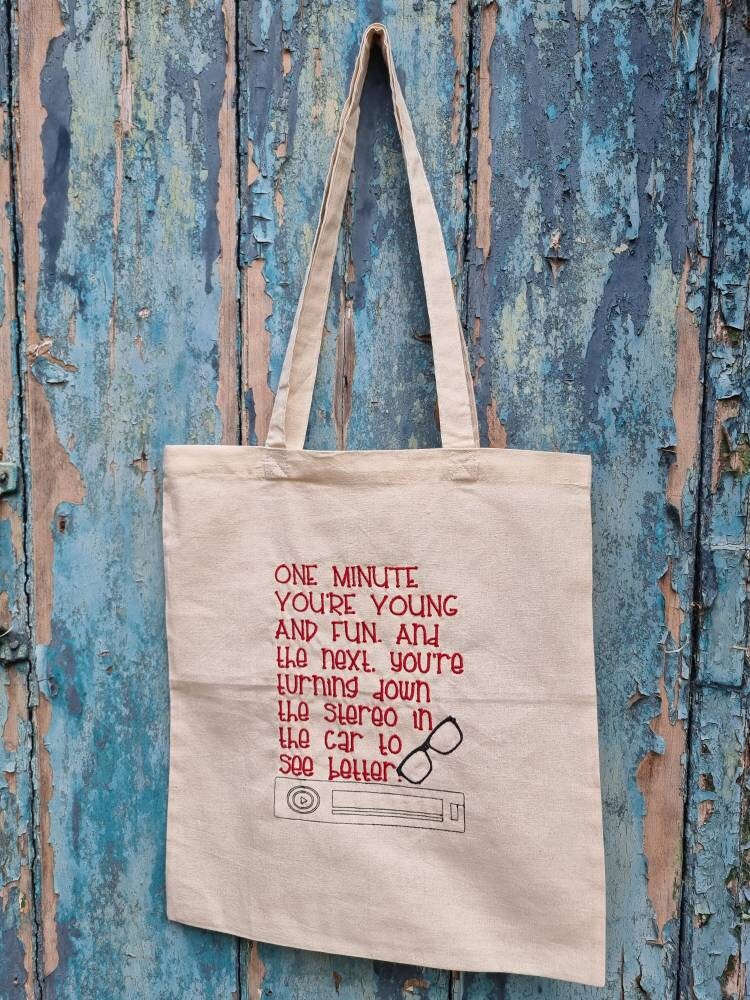 Funny Getting Old Embroidered Tote