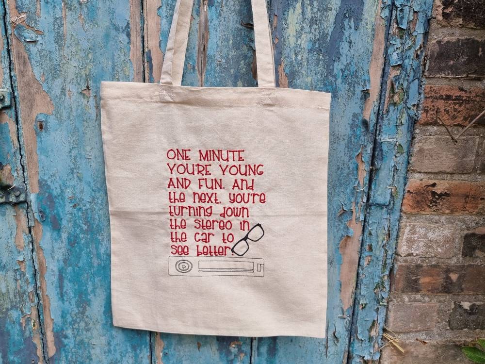 Funny Getting Old Embroidered Tote