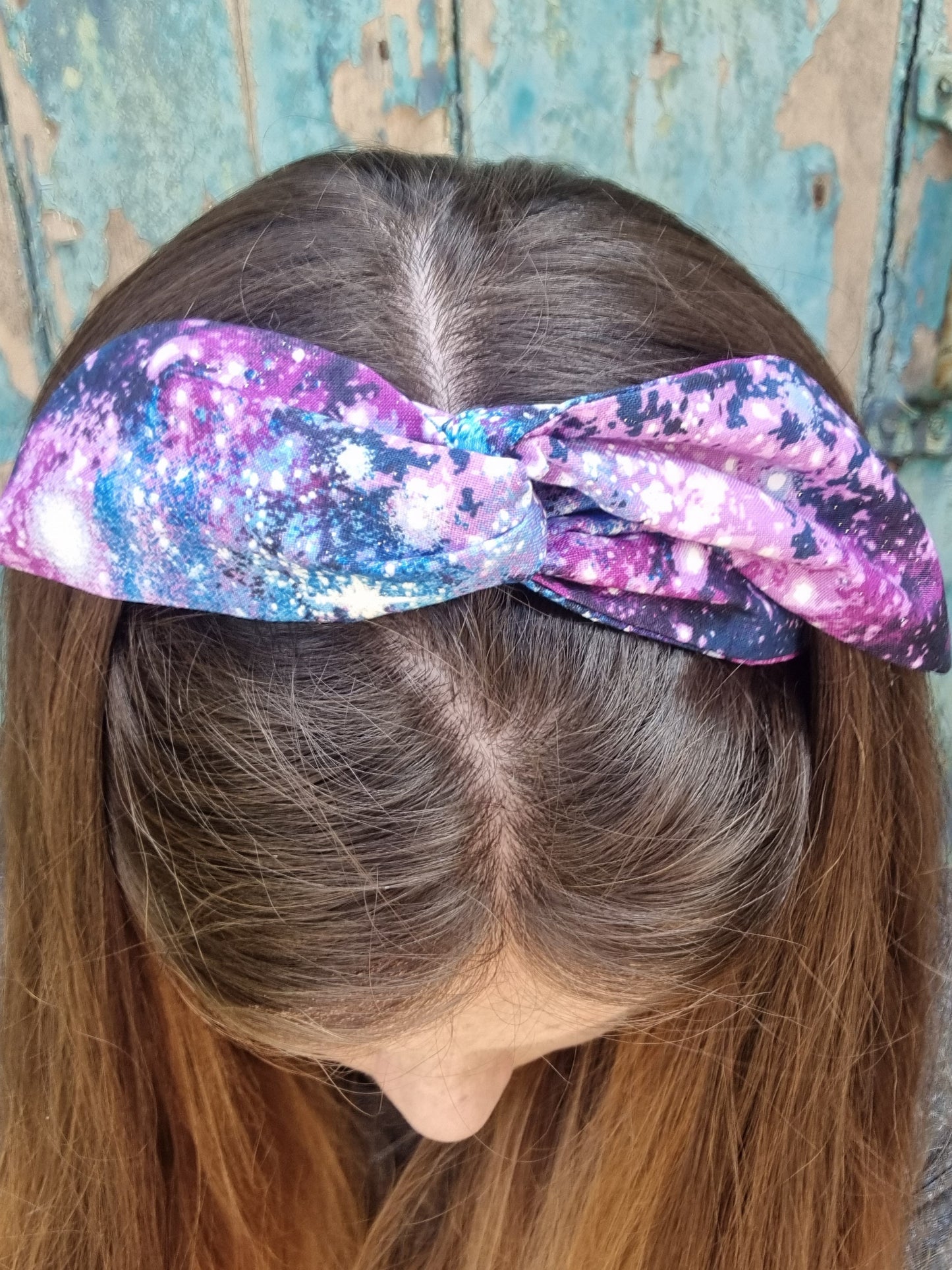 Sparkly Purple Galaxy Wired Headband