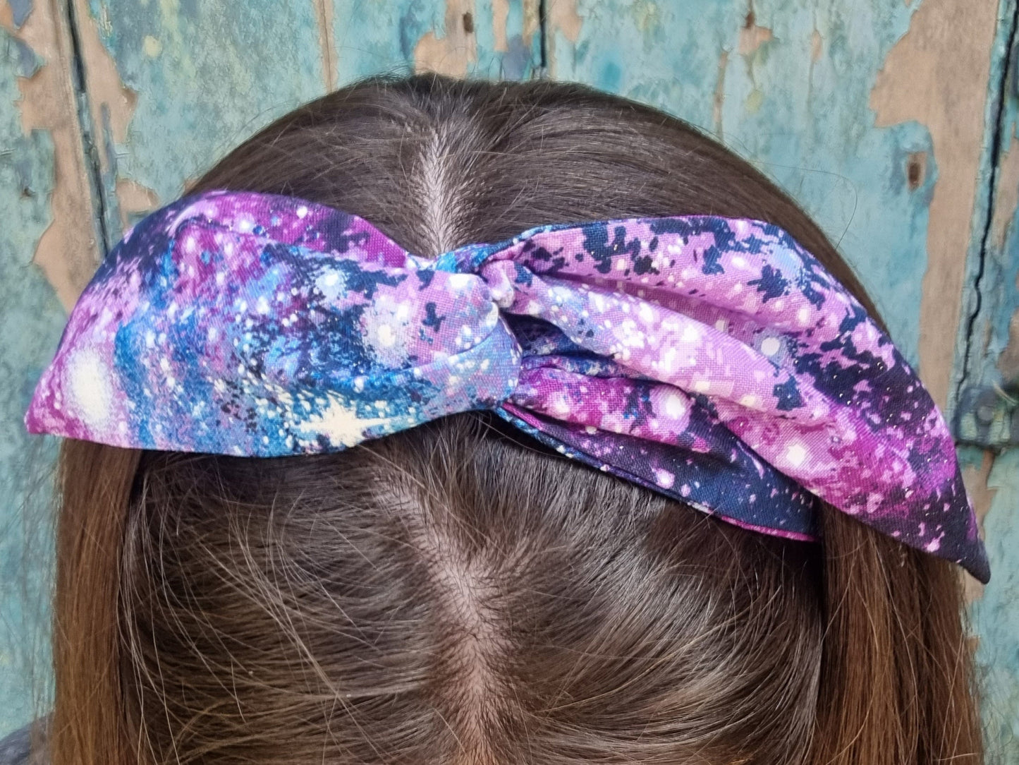 Sparkly Purple Galaxy Wired Headband