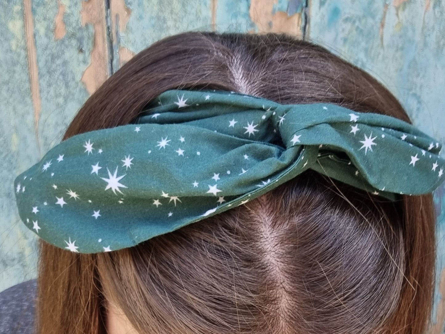 Dark Green Starry Night Wired Headband