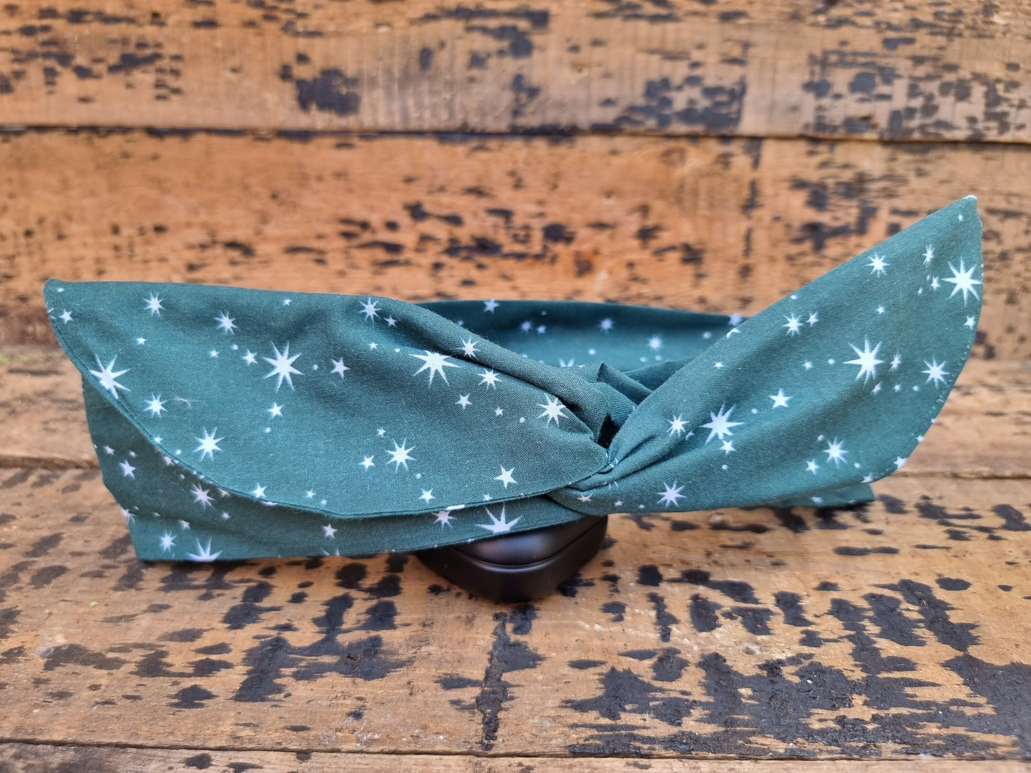 Dark Green Starry Night Wired Headband