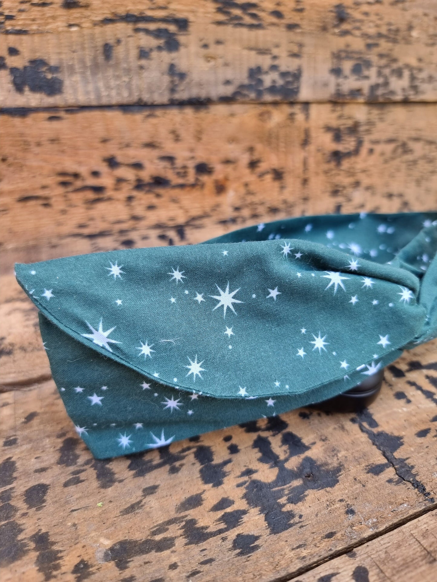 Dark Green Starry Night Wired Headband