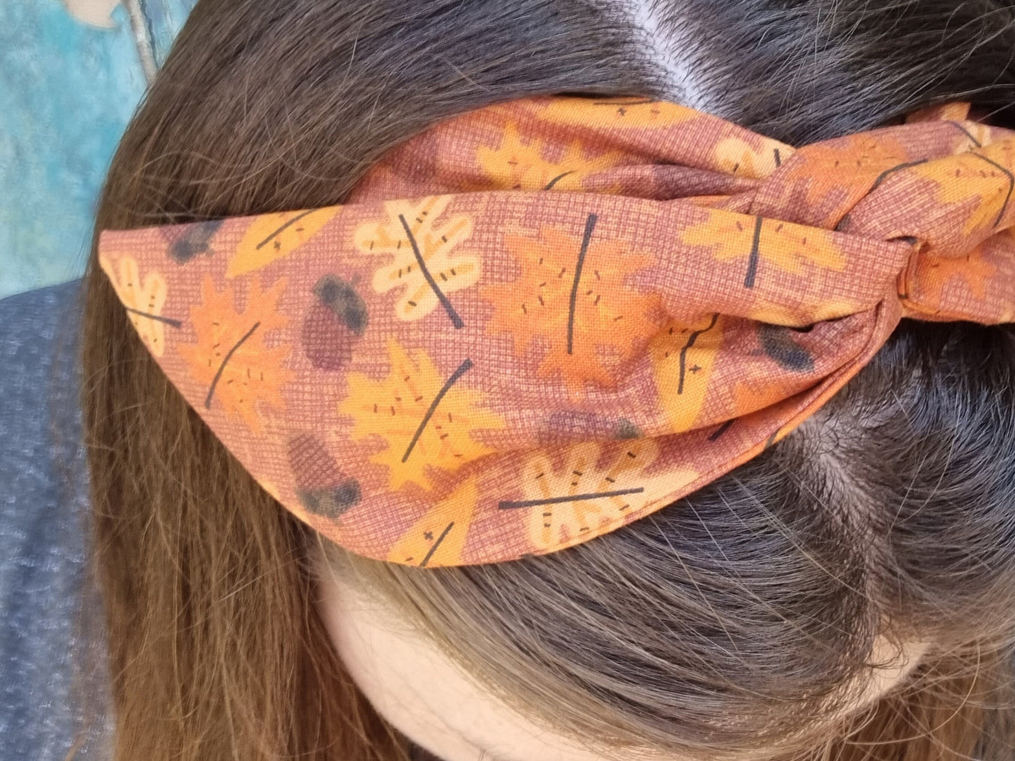 Orange Autumnal Leaves Wired Headband