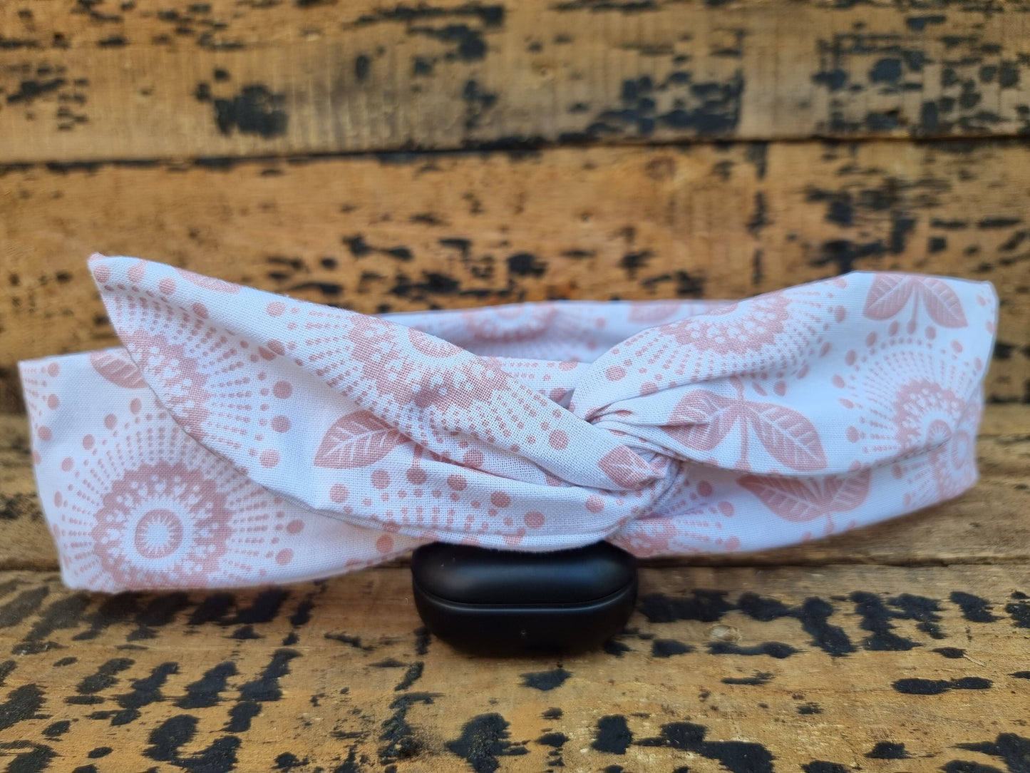 Pale Pink Abstract Floral Wired Headband