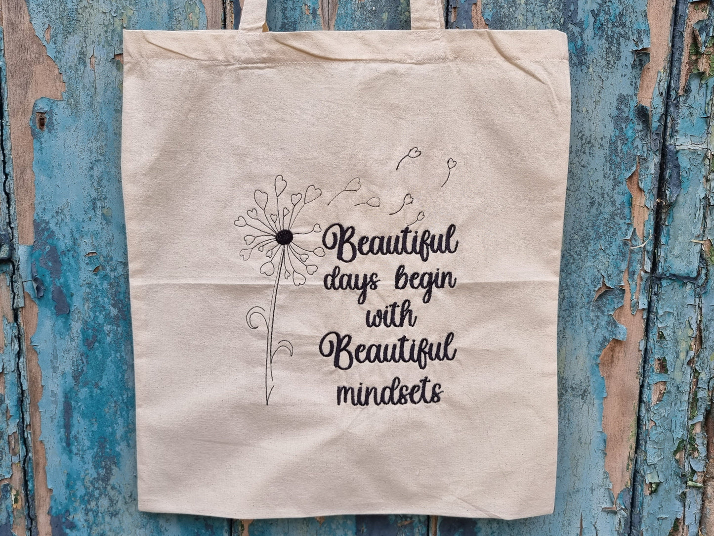 Beautiful Mindsets Embroidered Tote