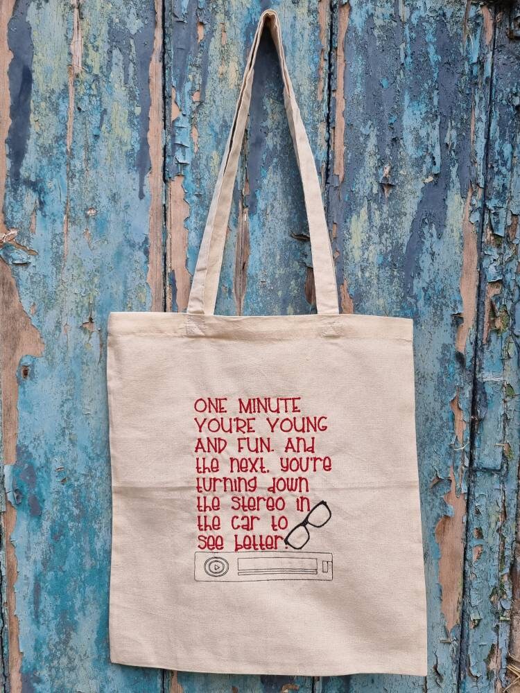 Funny Getting Old Embroidered Tote